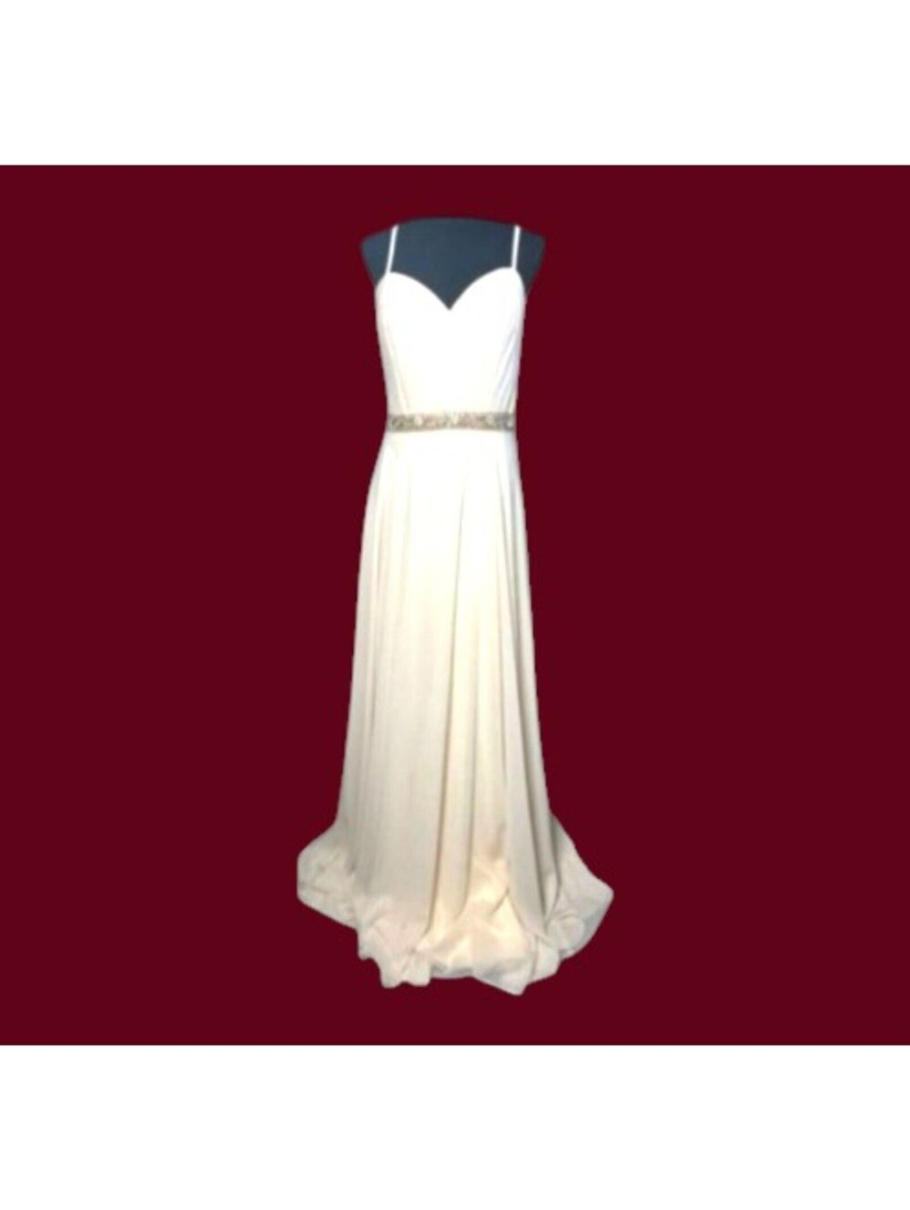 Cinderella Divine NWT Peach Formal Gown Beaded Waist Size 12